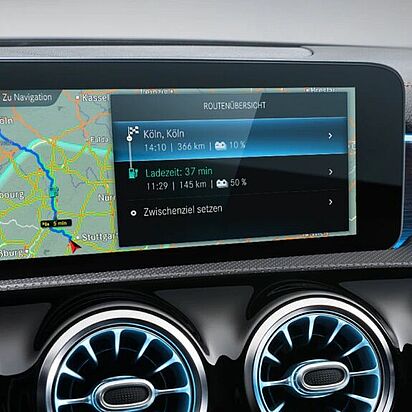 Mercedes me Navigation mit Electric Intelligence